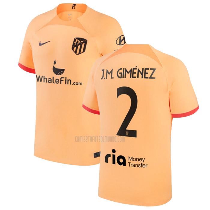 camiseta j.m. gimenez atletico madrid tercera 2022-2023