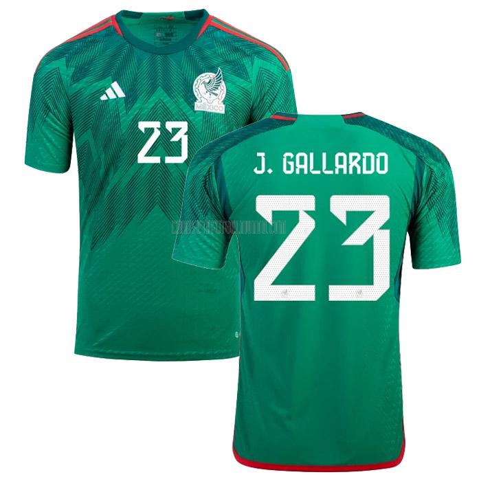 camiseta j gallardo méxico copa mundial primera 2022
