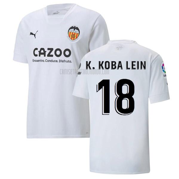camiseta k. koba lein valencia primera 2022-2023
