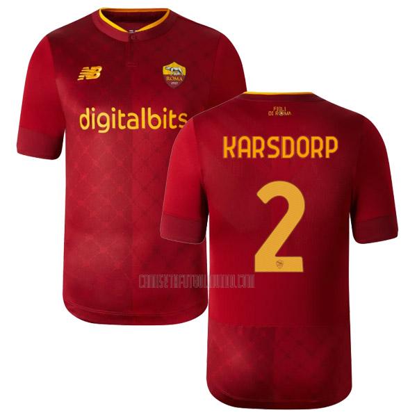 camiseta karsdorp del roma del primera 2022-2023