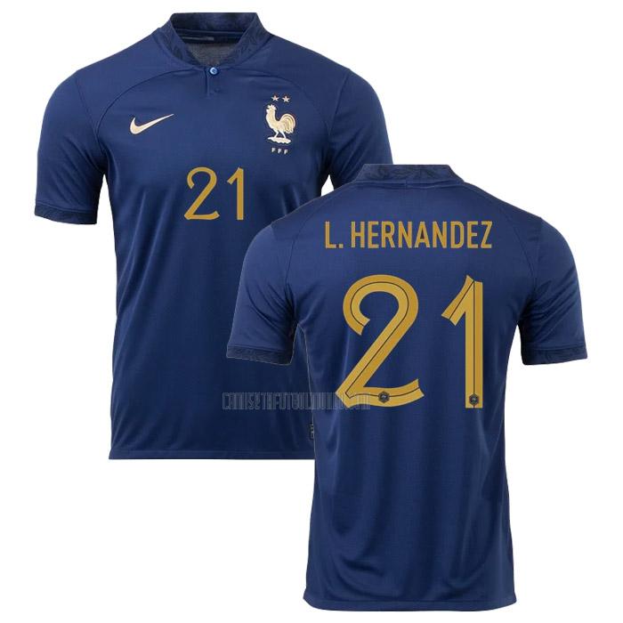 camiseta l. hernandez francia copa mundial primera 2022