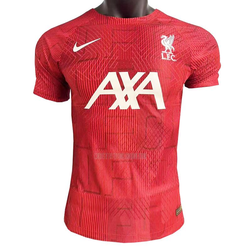 camiseta liverpool pre-match edición de jugador rojo 2023-2024