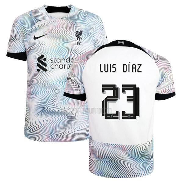 camiseta luis diaz liverpool segunda 2022-2023