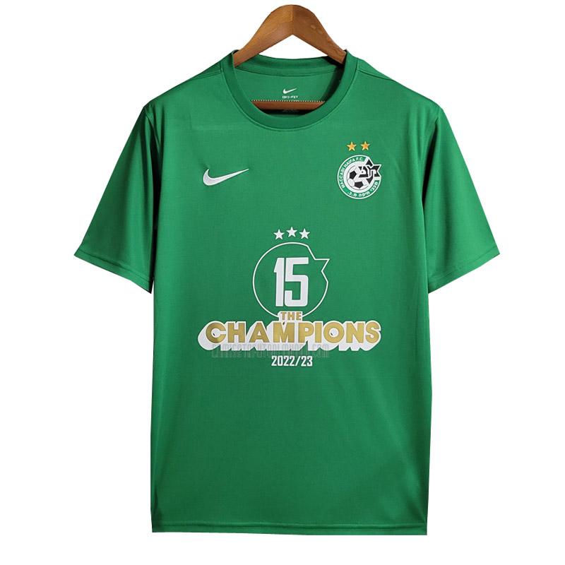 camiseta maccabi haifa champions verde 2023