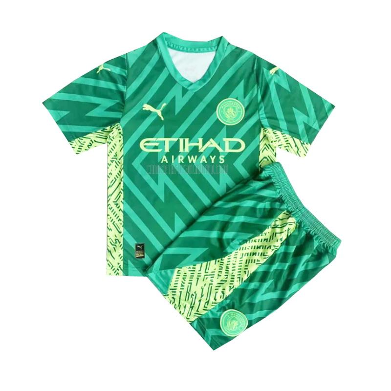 camiseta manchester city niños portero verde 2023-2024