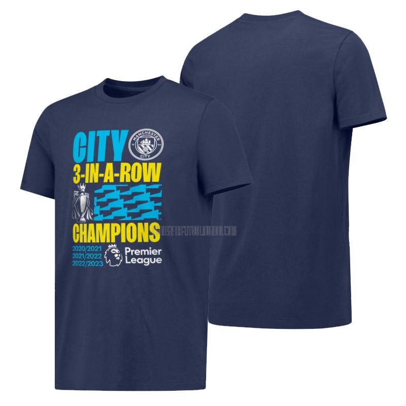 camiseta manchester city premier league champions azul 2022-2023