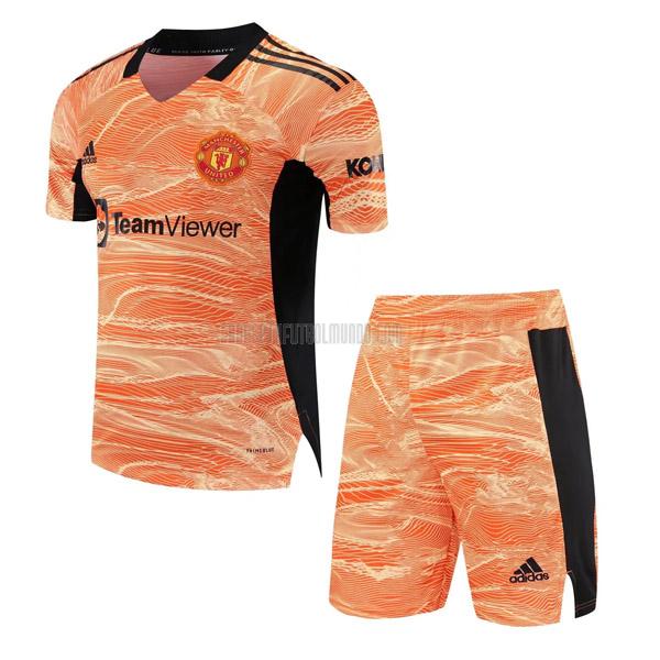 camiseta manchester united kit portero naranja 2021-2022