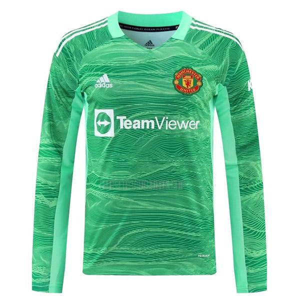 camiseta manchester united manga larga portero verde 2021-2022