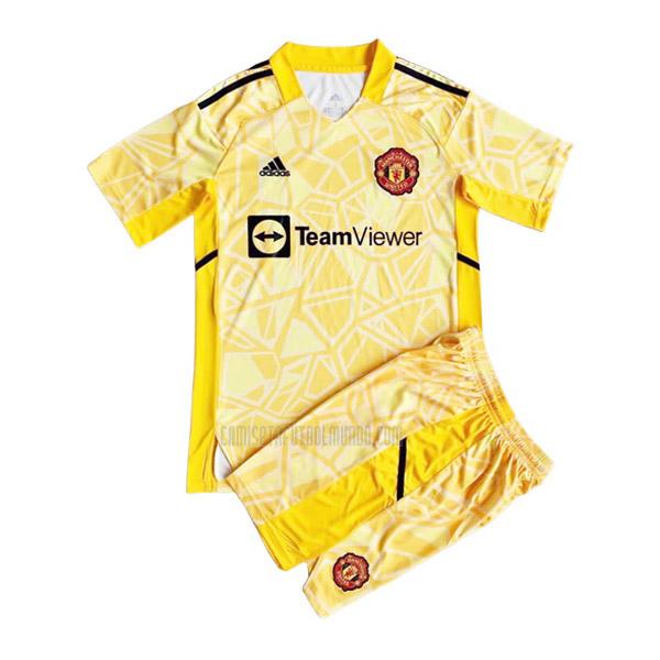 camiseta manchester united niños portero amarillo 2022-2023