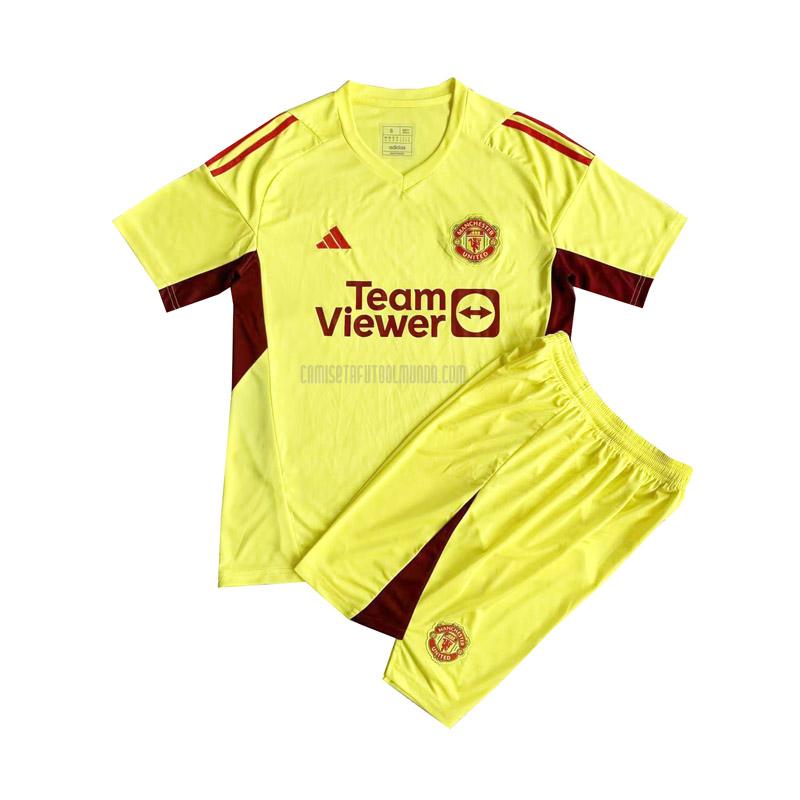 camiseta manchester united niños portero amarillo 2023-2024