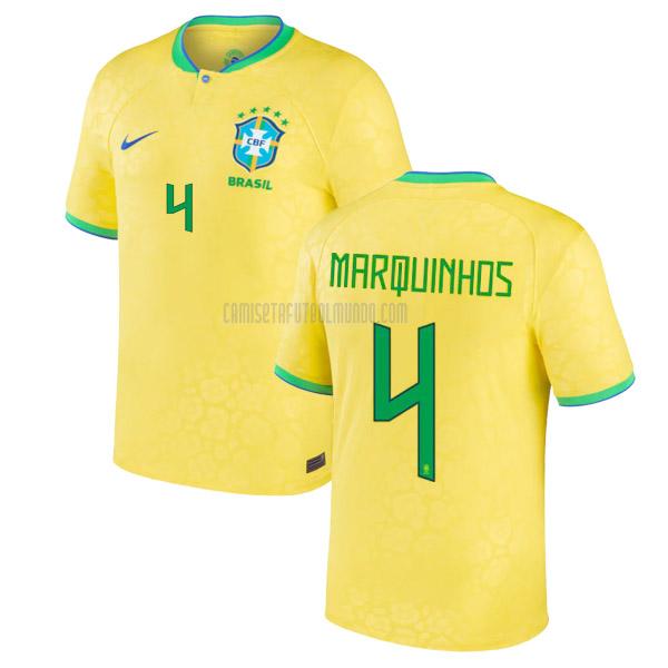 camiseta marquinhos brasil copa mundial primera 2022