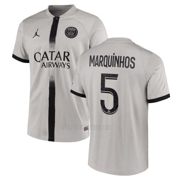 camiseta marquinhos paris saint-germain segunda 2022-2023