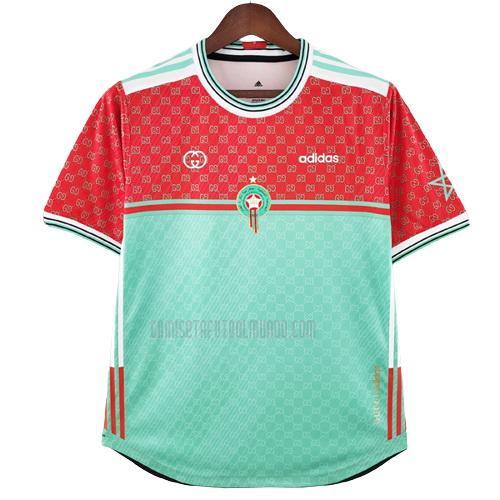 camiseta marruecos edición especial rojo verde 2022