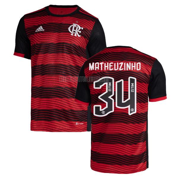 camiseta matheuzinho flamengo primera 2022-2023