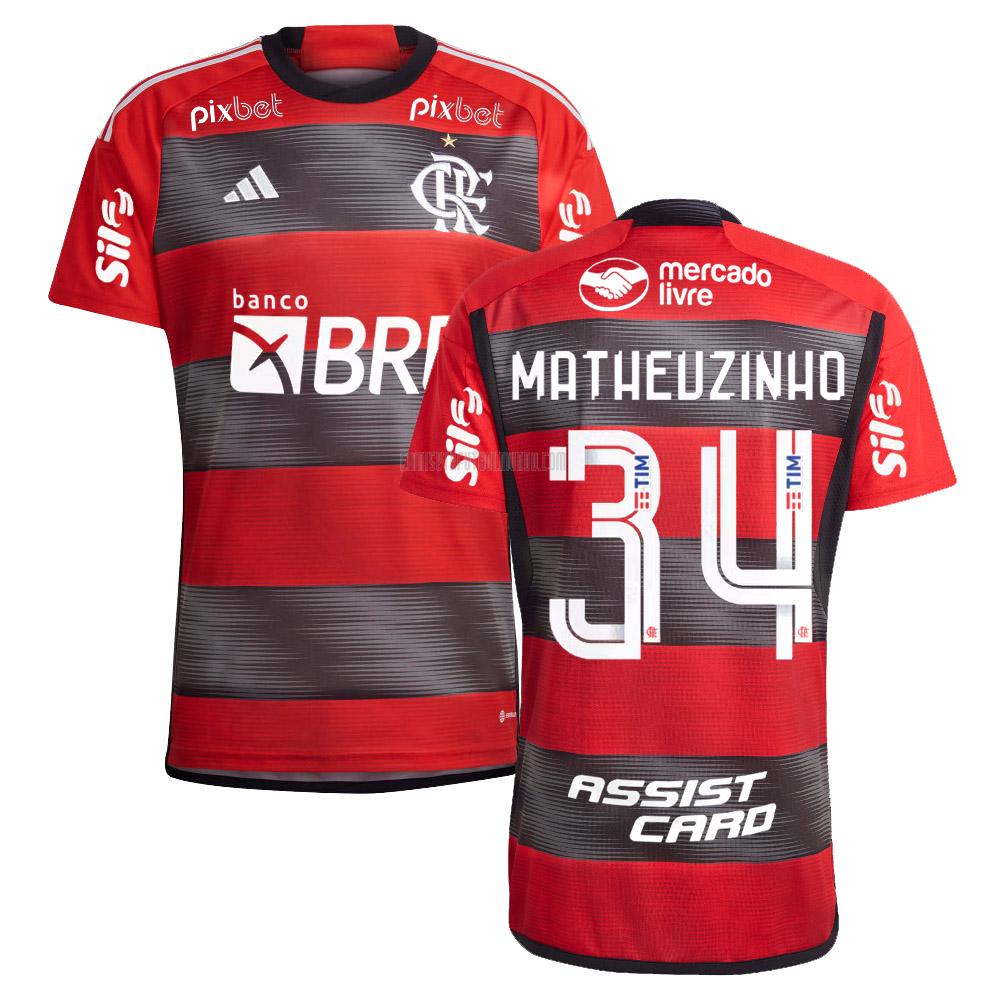 camiseta matheuzinho flamengo primera 2023-2024