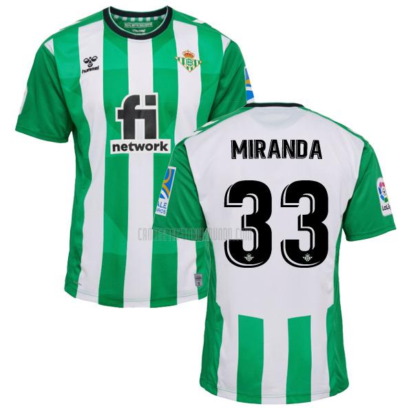 camiseta miranda real betis primera 2022-2023
