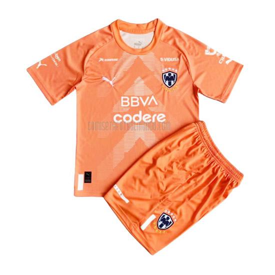camiseta monterrey niños portero naranja 2022-2023