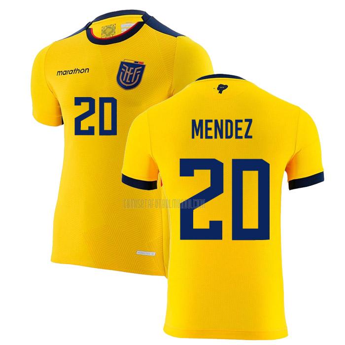 camiseta méndez ecuador copa mundial primera 2022