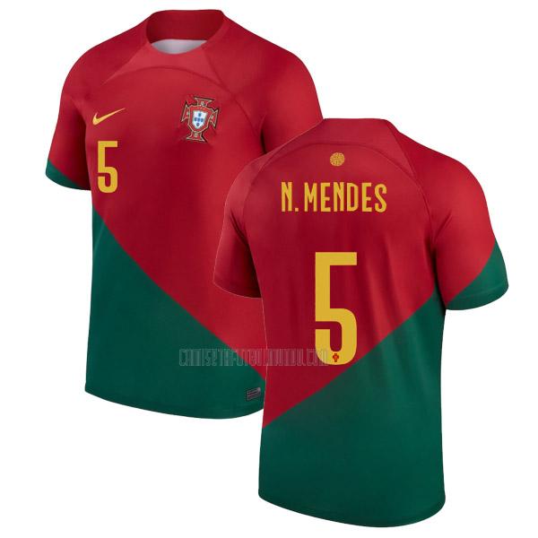 camiseta n. mendes portugal copa mundial primera 2022