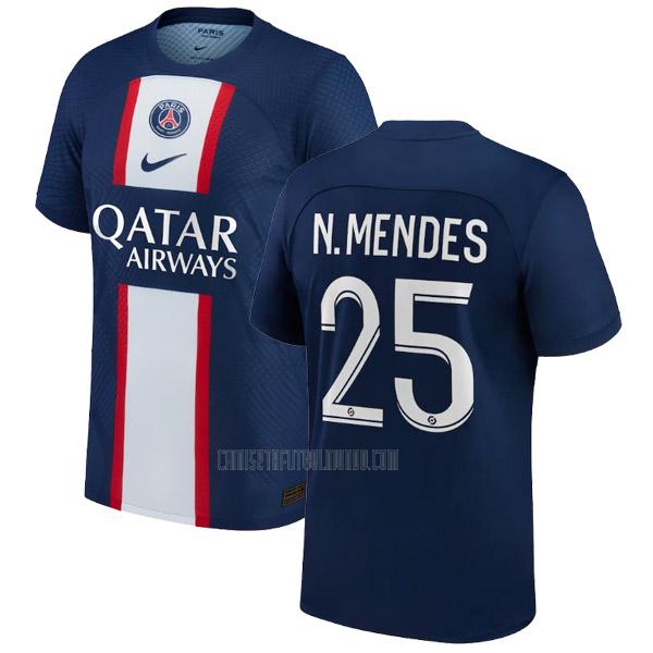 camiseta n.mendes paris saint-germain primera 2022-2023