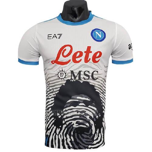 camiseta napoli edición de jugador maradona blanco 2021-2022