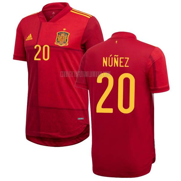 camiseta nunez spagna del españa del primera 2020-21