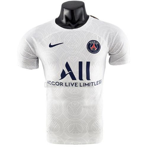 camiseta paris saint-germain edición de jugador pre-match blanco bl2 2022-2023