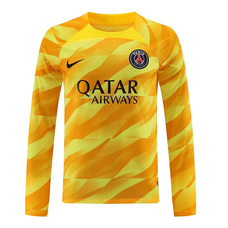 camiseta paris saint-germain manga larga portero amarillo 2023-2024