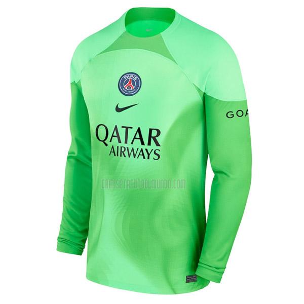 camiseta paris saint-germain manga larga portero verde 2022-2023