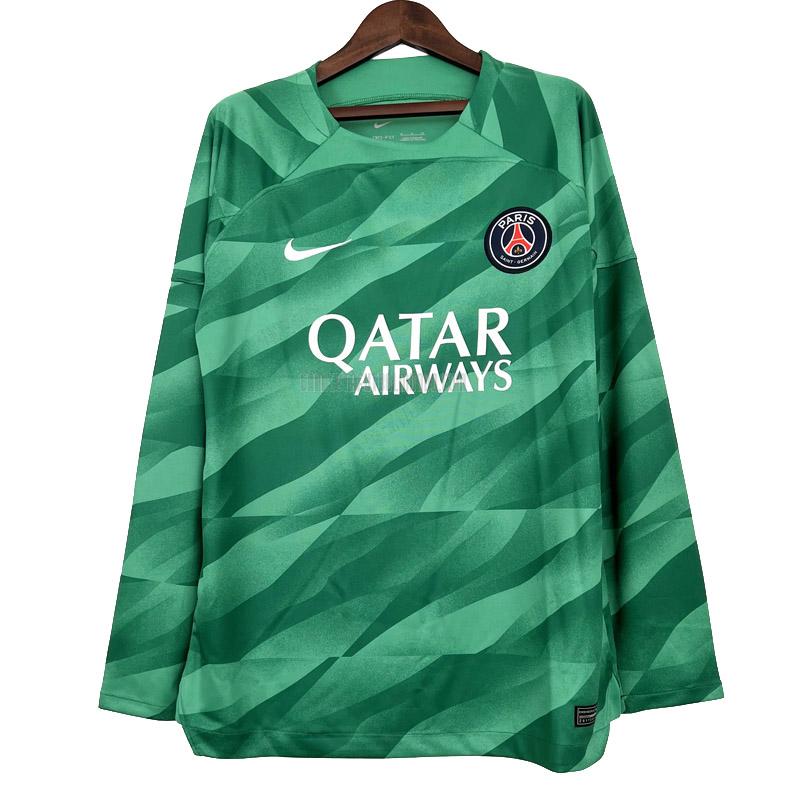 camiseta paris saint-germain manga larga portero verde 2023-2024