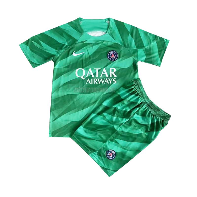 camiseta paris saint-germain niños portero verde 2023-2024