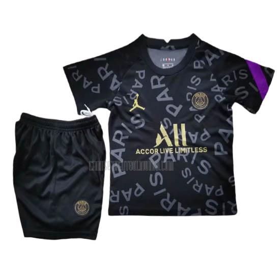 camiseta paris saint-germain niños pre-match negro 2020-2021