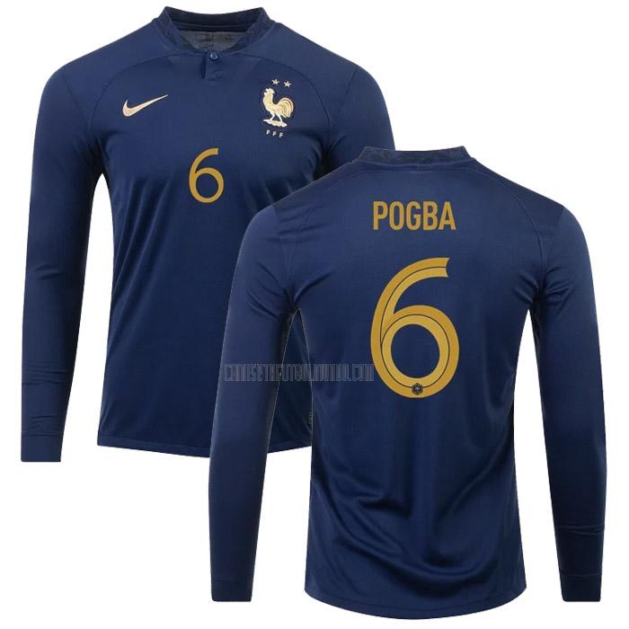 camiseta pogba francia manga larga copa mundial primera 2022