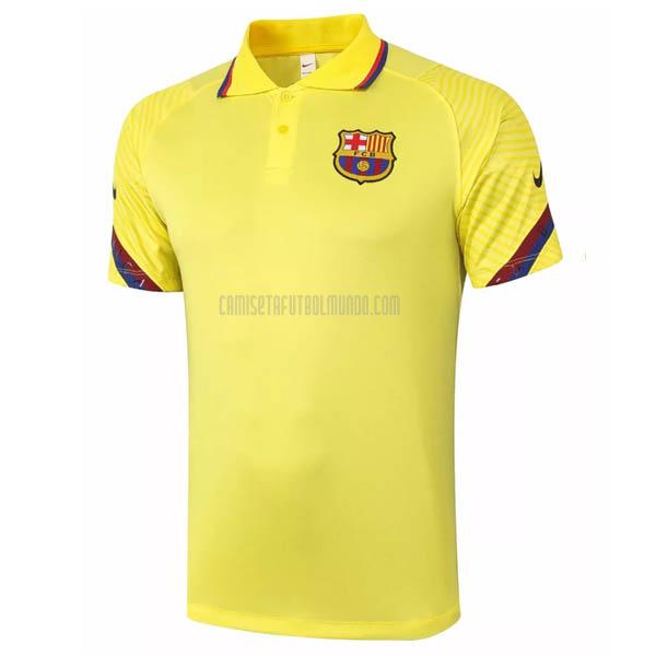 camiseta polo barcelona amarillo 2020-2021