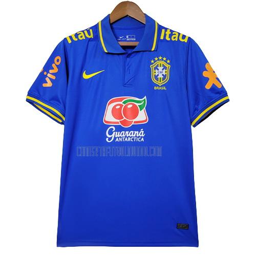 camiseta polo brasil azul 2022