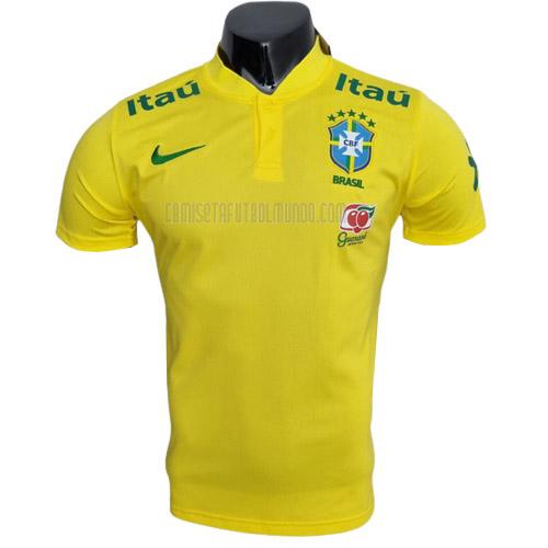 camiseta polo brasil ln amarillo 2022