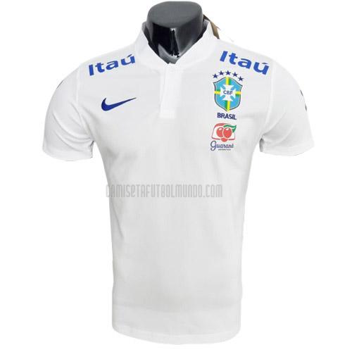 camiseta polo brasil ln blanco 2022