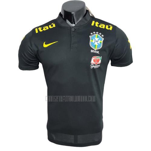 camiseta polo brasil ln negro 2022