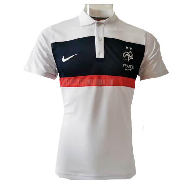 camiseta polo francia bianco 2020