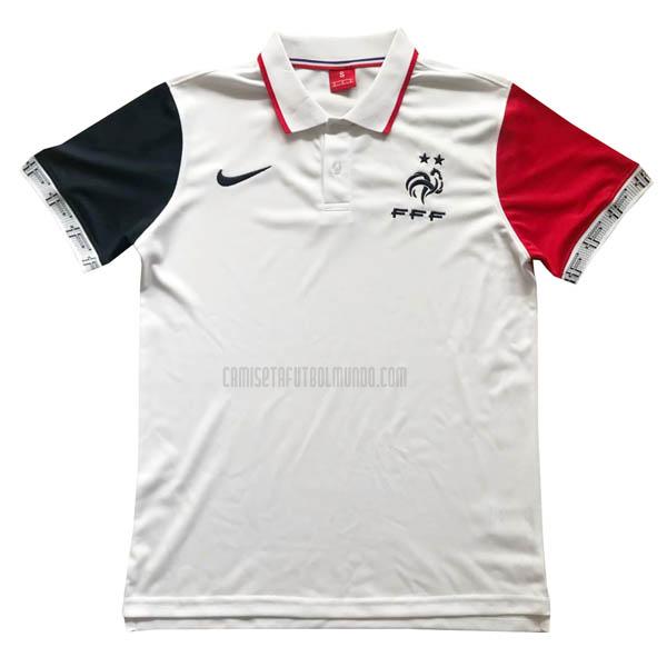 camiseta polo francia i blanco 2020-21