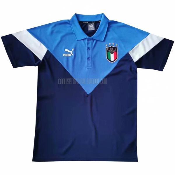 camiseta polo italia azul 2019-20