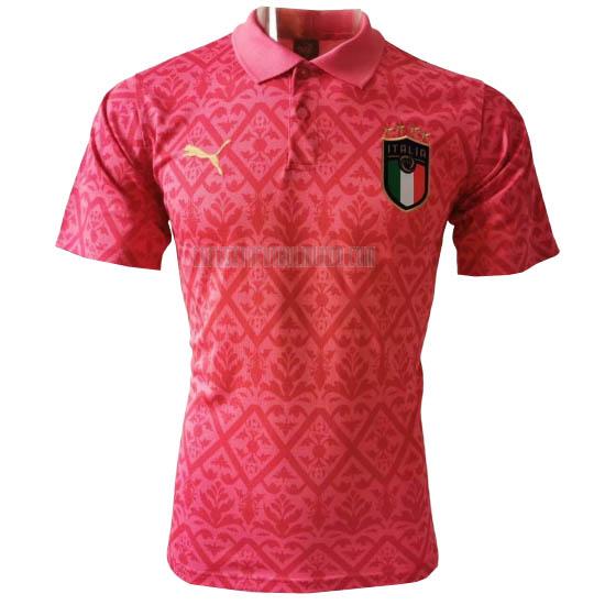 camiseta polo italia rojo 2020-21
