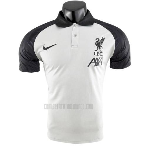 camiseta polo liverpool blanco 2022-2023