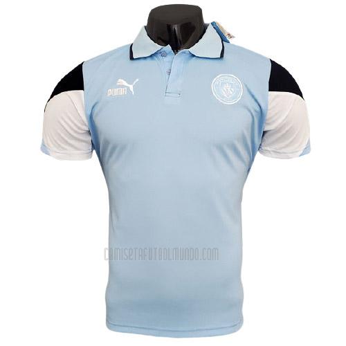 camiseta polo manchester city azul claro 2021-2022