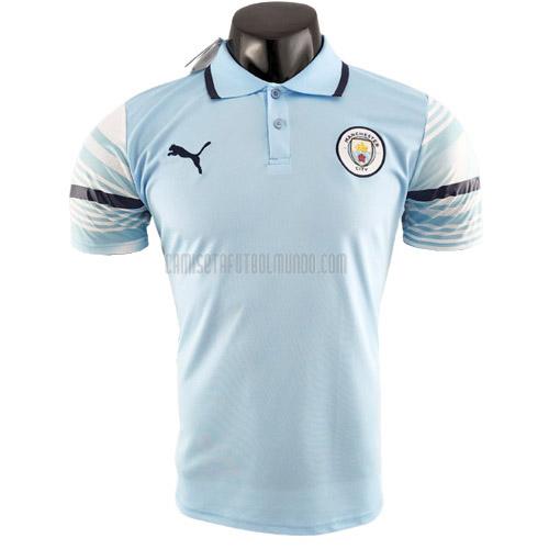 camiseta polo manchester city azul claro 2022-2023