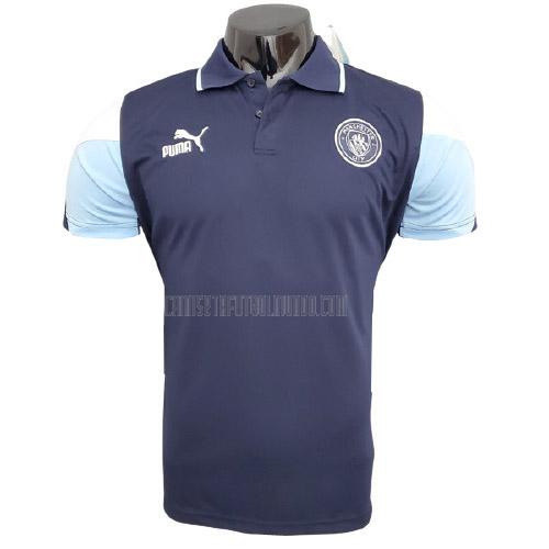 camiseta polo manchester city azul marino 2021-2022