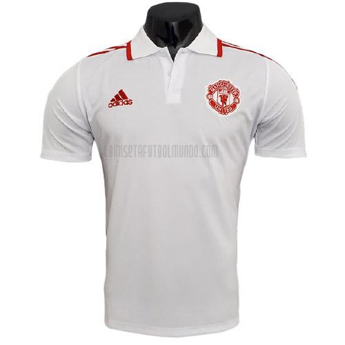 camiseta polo manchester united blanco 2021-2022