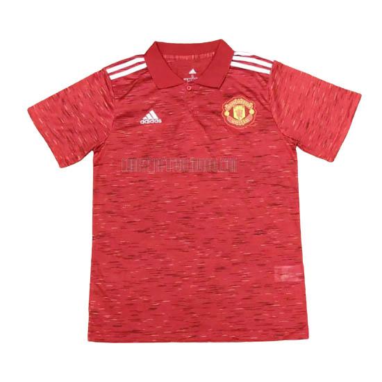 camiseta polo manchester united rojo 2020-2021