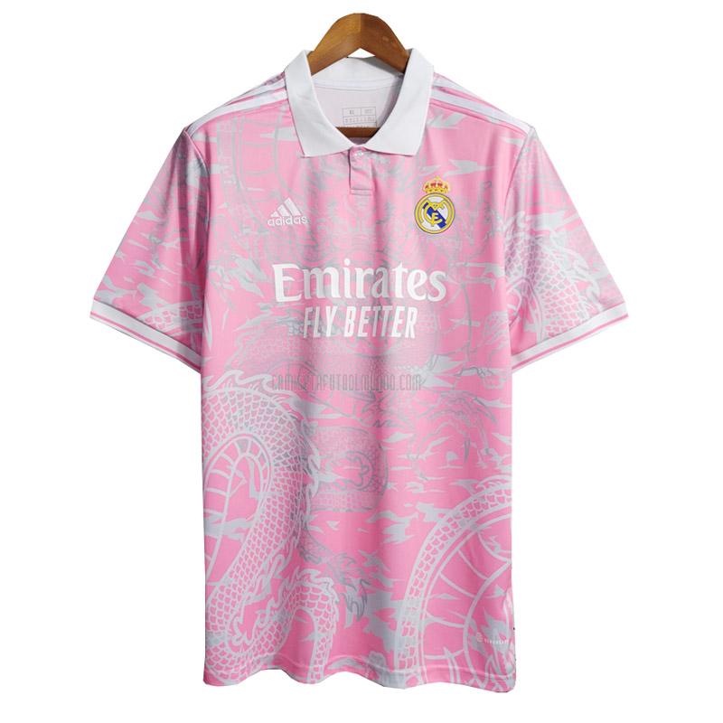 camiseta polo real madrid rosa 2023-2024