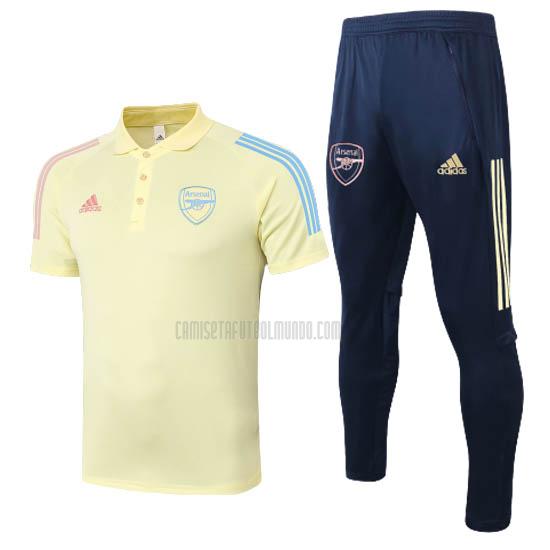 camiseta polo y pantalones arsenal amarillo 2020-2021